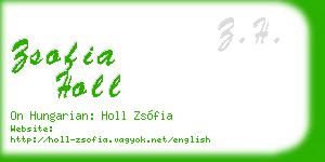 zsofia holl business card